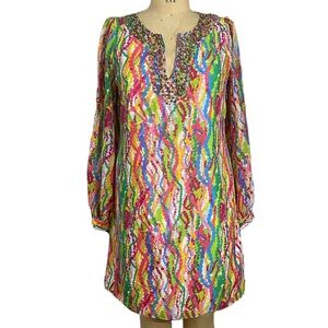 RARE Lilly Pulitzer Seamus Dripping Jewels Tunic Dress Multicolor Womens 0